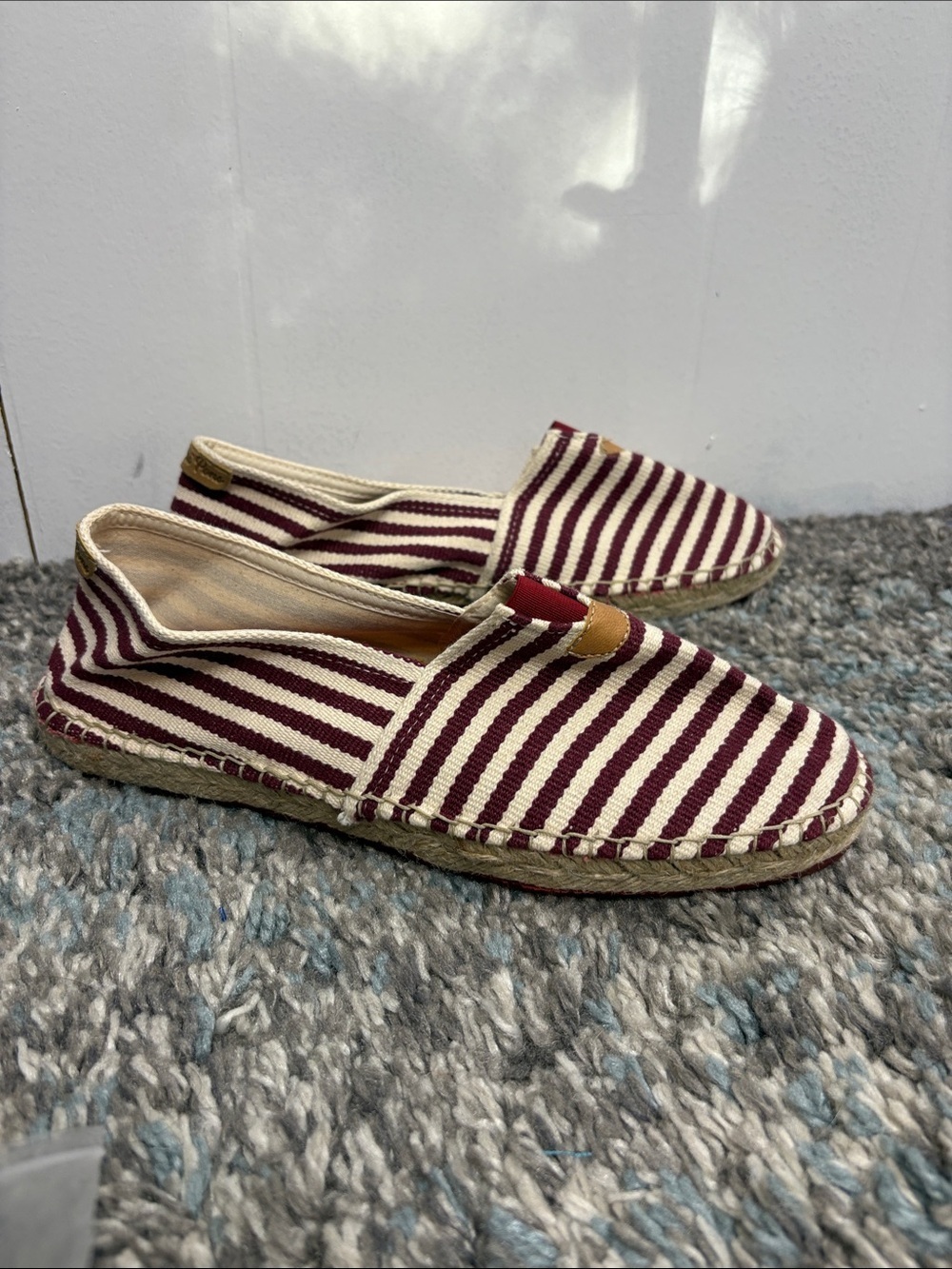 Toni Pons Shoes Womens 41 10 Slip On Espadrille Boat Woven Striped Preppy Beach